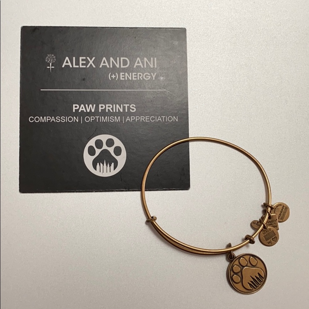Alex and Ani Paw Prints Bracelet